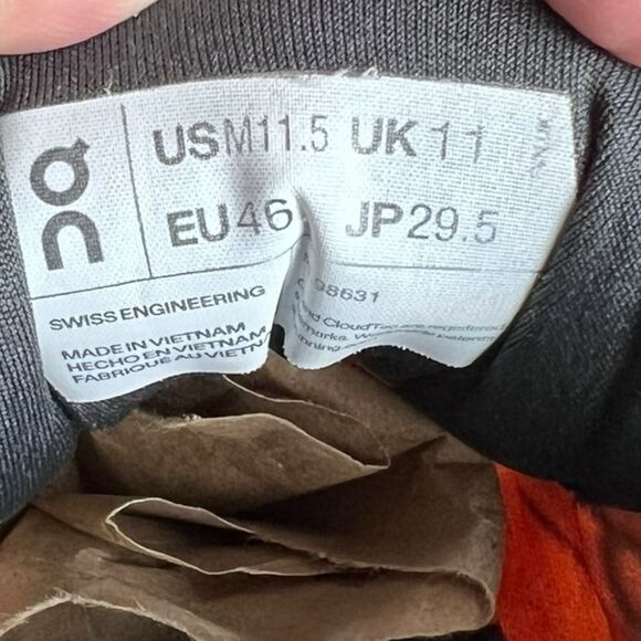 Cloudgo Turmeric On Cloud Orange Running Jogging Shoes Men’s Size 11.5 - 98631 - Picture 10 of 11